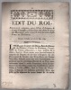 portant création , pour l'État d'Avignon & Comté Venaissin, d'une Cour des Aides & Cour des monnoies …. Édit du Roi