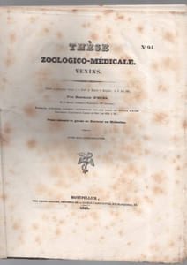 Thèse zoologico-médicale. Venins.