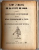 Leis juechs de la festo dé Diou. Cansouns nouvellos séguidos d'oou cérémonial dé la festo et dé l'itinerari d'oou guet en 1851. 