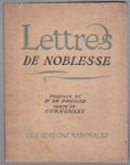 Lettres de noblesse. CURNONSKY