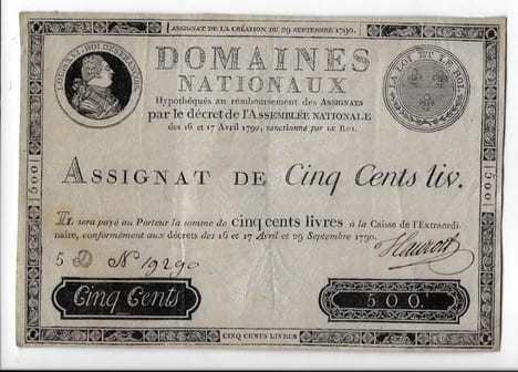 Assignats. Assignats