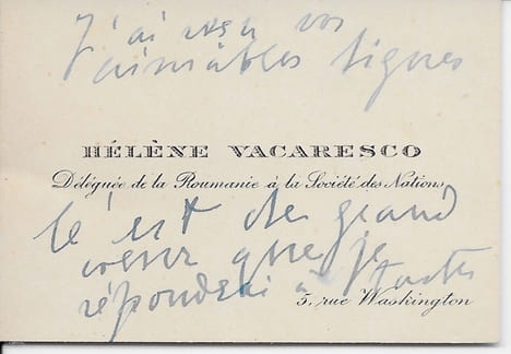 VACARESCO Hélène. VACARESCO Hélène