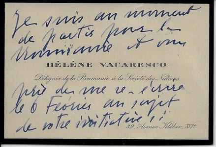 Carte autographe signée