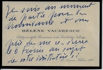 Carte autographe signée