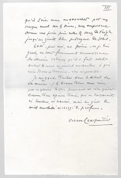 Manuscrit autographe signé. CHARPENTIER Octave