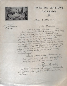 Tapuscrit signé : Dans le jardin de Pierre LOTI . BERTON René