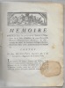 Mémoire pour le sieur Serrat de la ville d'Antibes … du 1er mars 1787 …. Mémoire