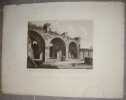 Veduta degli avanzi del tempio della pace. Vue des restes du temple de la Paix. PARBONI Pietro