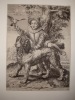 (Le Chien de Goltzius). Portrait du fils de Frisius avec un chien.. RG