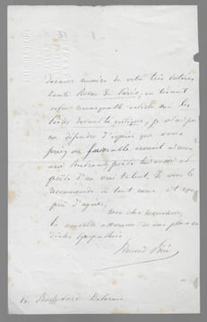 Autographe de Edmond BIRÉ. BIRÉ Edmond