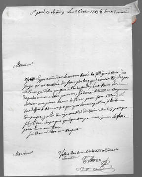 Lettres autographes signées. THERON