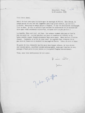 Correspondance. GRIFFIN John Howard