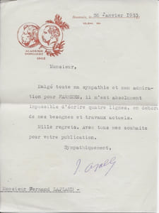 Lettre signée