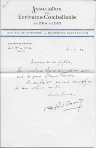 Lettre autographe signée
