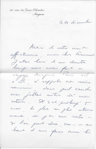Lettre autographe signée