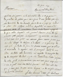 Lettre autographe signée