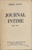 Journal intime 1882-1891. LOUŸS Pierre