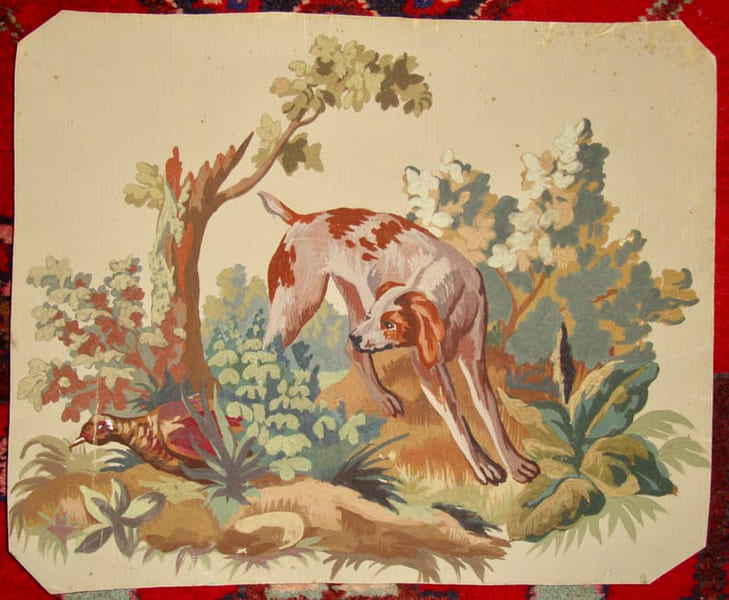 Chien et faisan. Aubusson