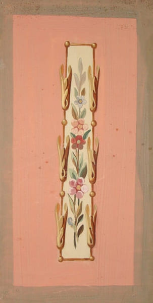 Motif d&eacute;coratif rose. Aubusson