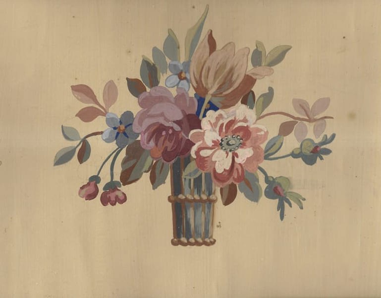 Corbeille fleurie. Aubusson