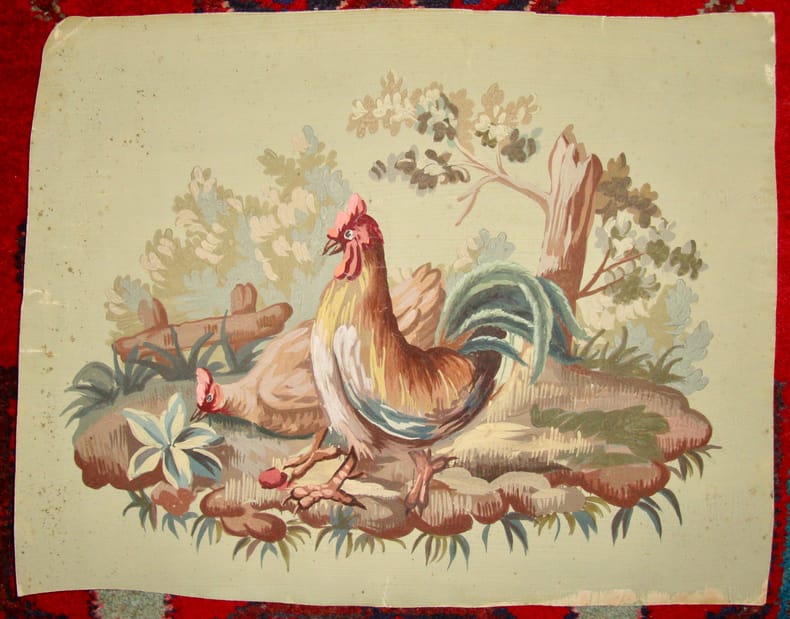 Coq et poule. Aubusson