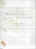 Billet autographe paraphé. BARAGUEY D'HILLIERS Louis