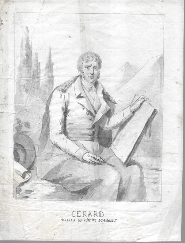 Portrait du peintre Jean Joseph Xavier BIDAULT. GÉRARD François