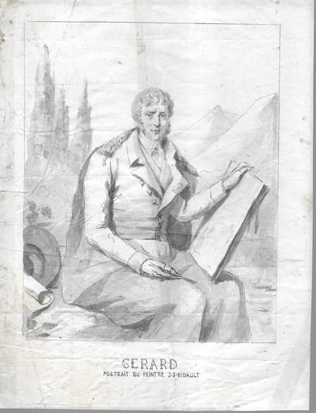 Portrait du peintre Jean Joseph Xavier BIDAULT. G&Eacute;RARD Fran&ccedil;ois