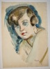 Portrait de femme. TIRVERT Eugène