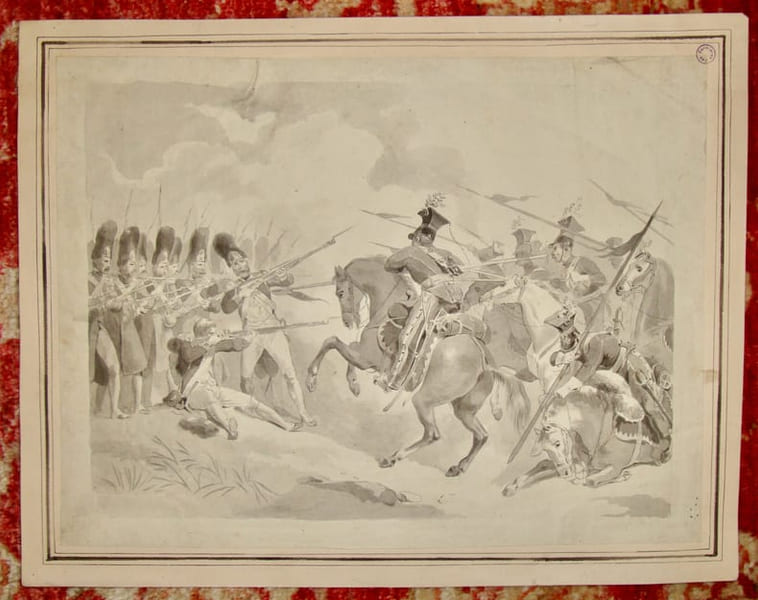 Charge de lanciers polonais de la Garde. 