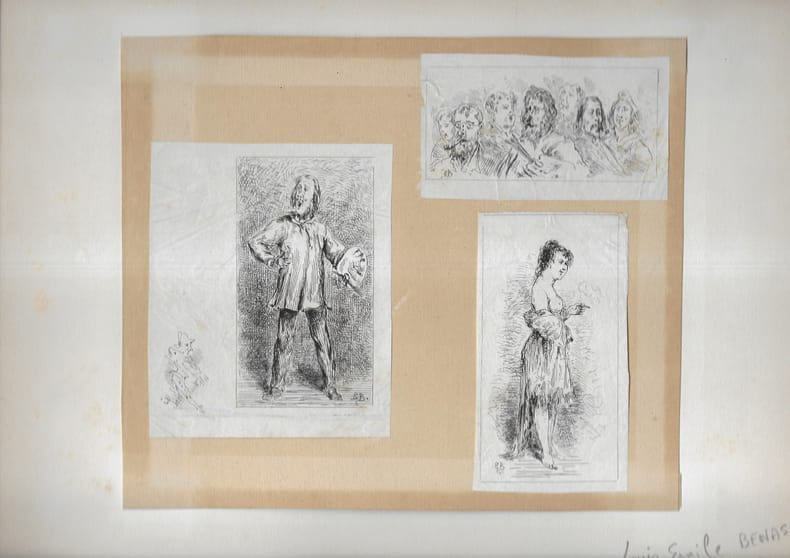 3 dessins. BENASSIT Louis &Eacute;mile