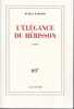 L'&eacute;l&eacute;gance du h&eacute;risson. BARBERY Muriel