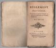 Règlement provisoire, concernant le service intérieur, la police & la discipline des troupes d'infanterie. Du 1er juillet 1788.. 