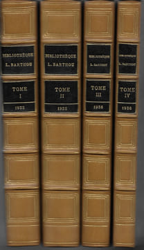 Bibliothèque de M. Louis BARTHOU . Catalogue de la vente Barthou
