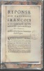 Réponse d’un canoniste françois à la question qu’un canoniste ultramontain lui propose. Au sujet de la quarte canonique des Evêques.. 