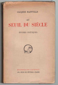 Au seuil du siècle. Études critiques.