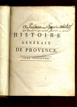 Histoire générale de Provence dédiée aux États.. PAPON Abbé
