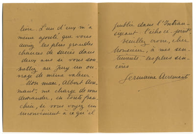 1898 - ? Femme de lettres. L.A.S. datée 11 mai 1927.