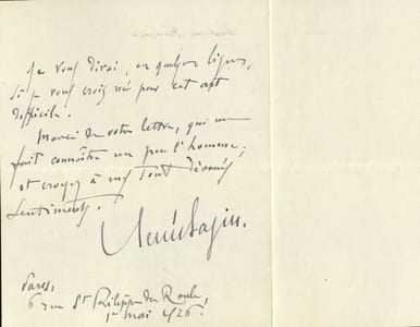 1853 - 1932. Romancier. Académie française. L.A.S. et C.A.S.