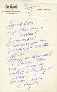 1882 - 1971. Romancier et journaliste, ami d’Apollinaire. 3 L.A.S.