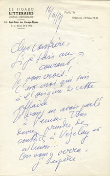1882 - 1971. Romancier et journaliste, ami d’Apollinaire. 3 L.A.S. . BILLY André