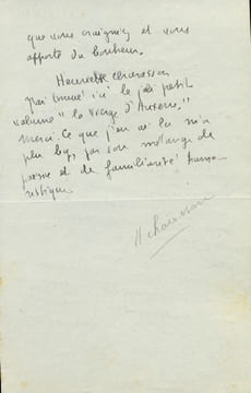 1884 - 1972. Poétesse française. L.A.S. datée 27 décembre 1930.. CHARASSON Henriette