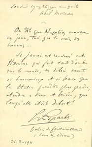 1864 - 1944. Écrivain, conservateur du Palais de Fontainebleau. L.A.S. et C.A.S.
