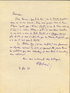 1873 - 1934. Poète et humoriste.L.A.S. datée 4 février 1933