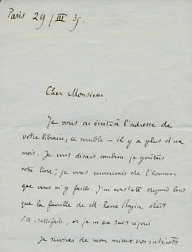 1869 - ? Historien, Académie française en 1922. 3 L.A.S. . GOYAU Georges