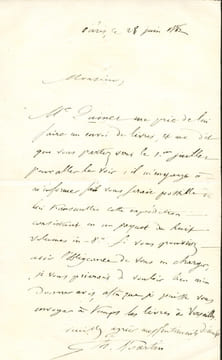 1810 - 1883.. Historien et homme politique. On lui doit une célèbre Histoire de France. L.A.S. . MARTIN Henri