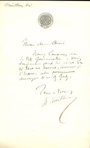 1844 - 1924. Directeur du journal Le Gaulois. L.A.S.