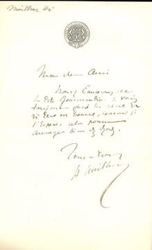 1844 - 1924. Directeur du journal Le Gaulois. L.A.S. . MEYER Arthur