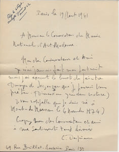 1874 - 1946. Sculpteur et dessinateur, aide de Rodin en 1907, il s’imposa surtout comme portraitiste. L.A.S.