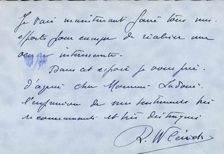 1815 - 1891. Lettre autographe signée.